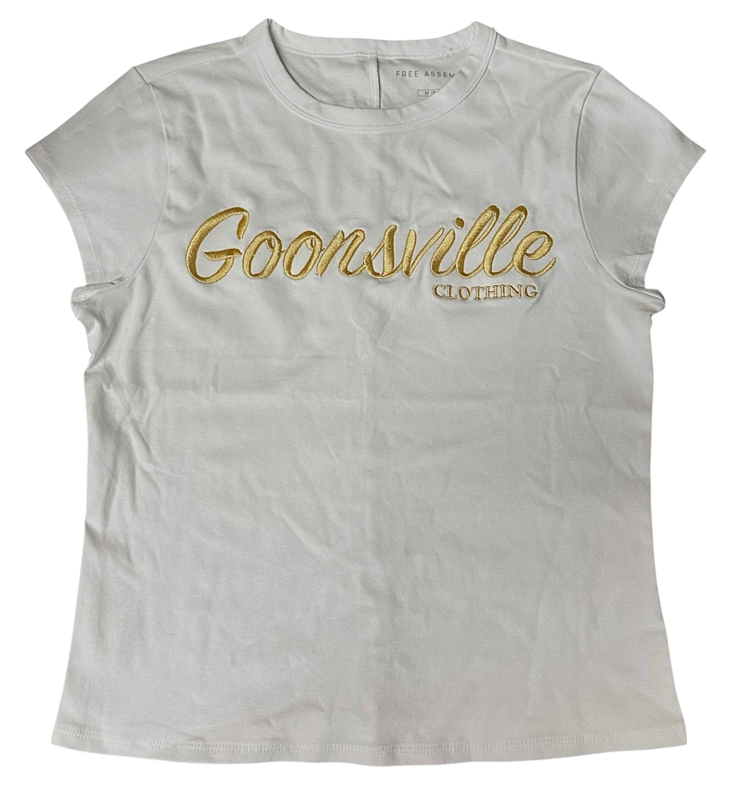Goonsville Gold and White (Women’s Crop Top)