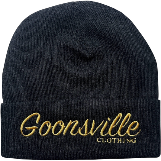 Black and Gold Beanie (2 Panel Mesh)