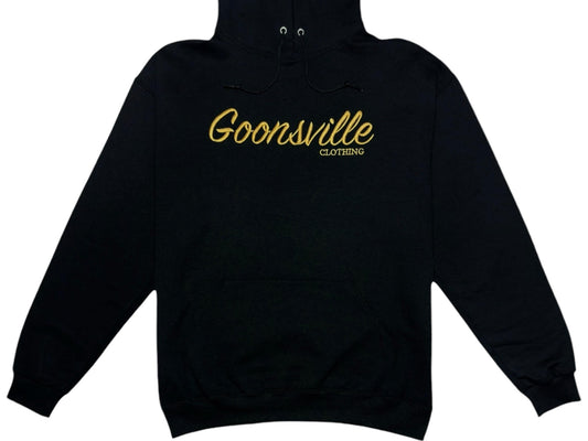 Black and Gold Hoodie Embriodered