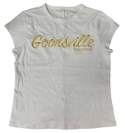 Goonsville Gold and White (Women’s Crop Top)