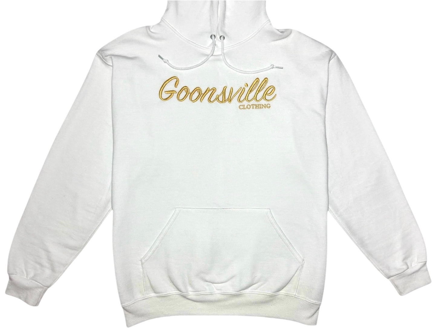 White and Gold Hoodie Embriodered