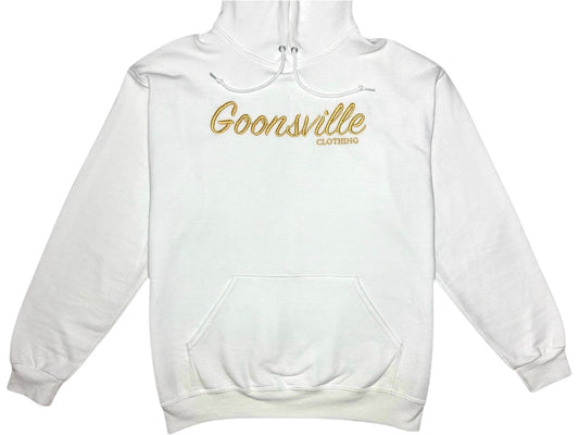 White and Gold Hoodie - Embriodered