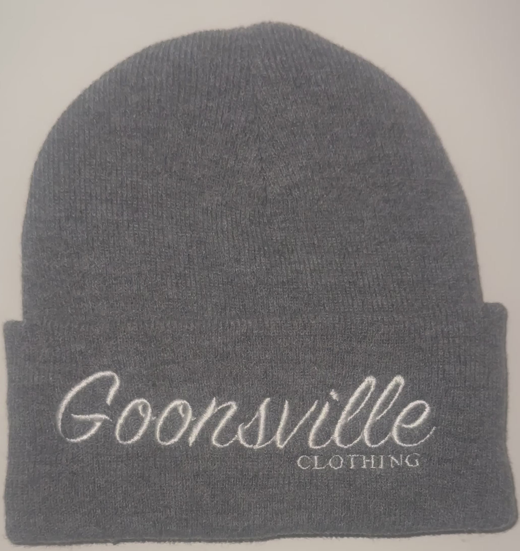 Dark Grey and White Beanie (Same Mesh) – Goonsville Products